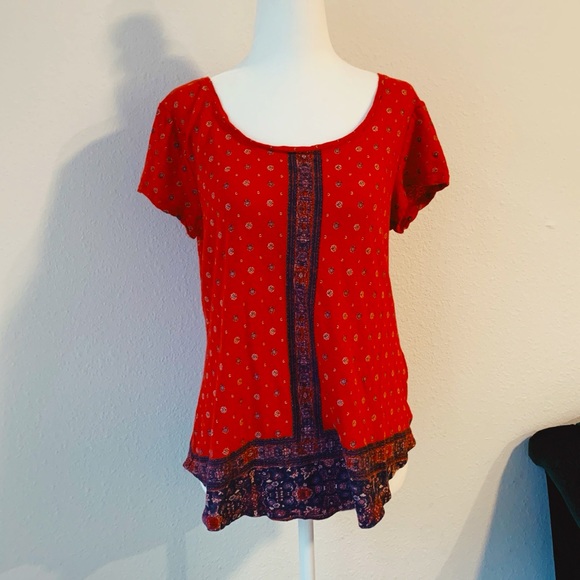 Lucky Brand Patterned Top - Picture 1 of 3